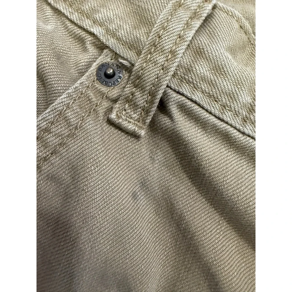 Banana Republic Vintage Straight Khaki Pants Mens 35x32 Tan Cotton Twill 5Pocket